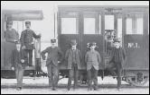 Gruppe von S.G. Angestellten beim Depot Sissach um 1893